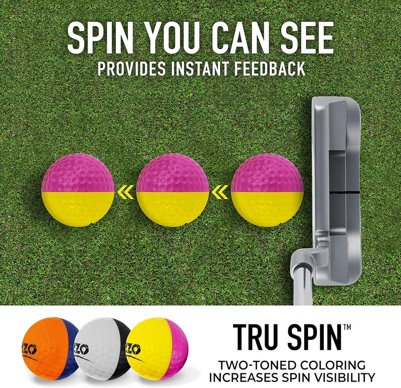 Izzo Golf Tru Spin Foam Practice Balls - with Option of shagger/Practice Set - Image 4